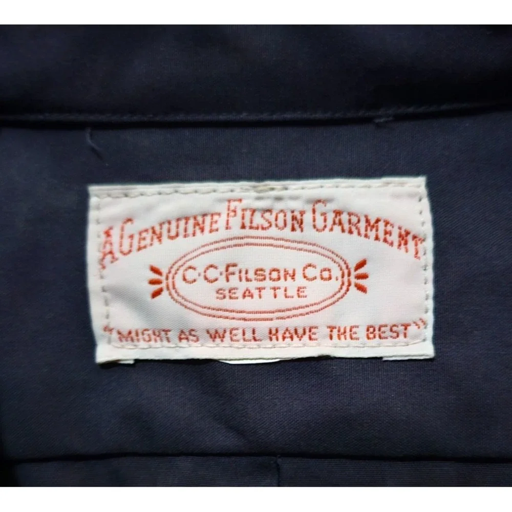 Vintage CC Filson‎ Shooting Shirt Men's Size 2XL Blue Heavyweight Style 550